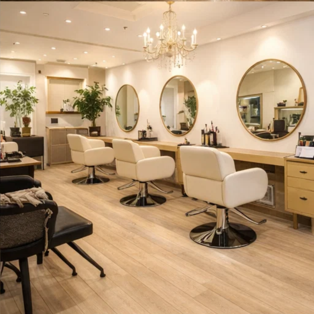 Interior del salón con tocadores